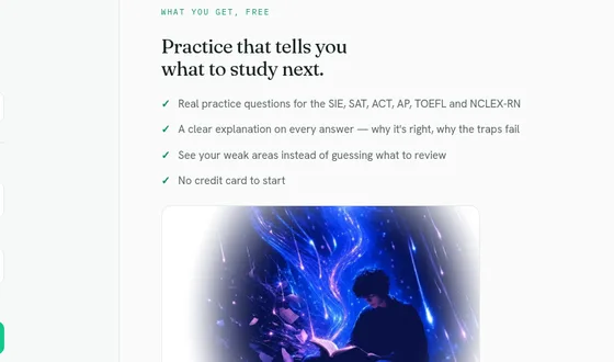 No credit card element from prepscore.ai