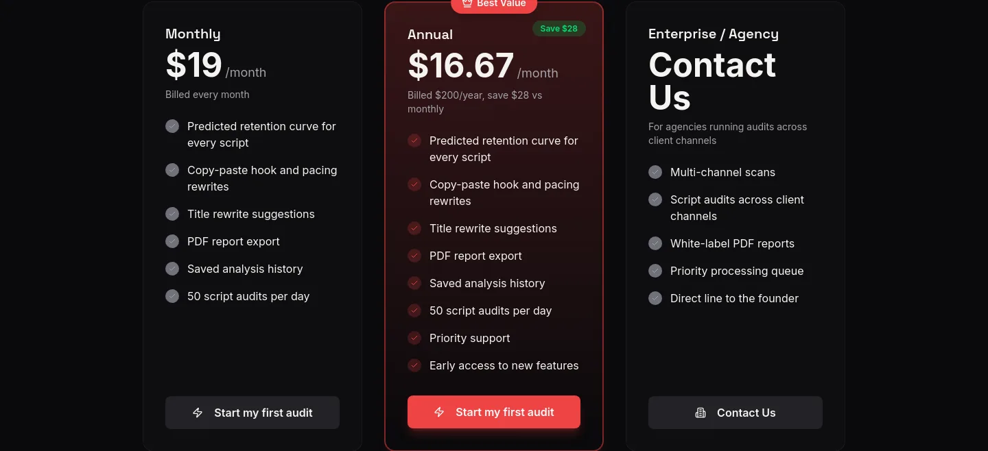 prepublish.ai Pricing section