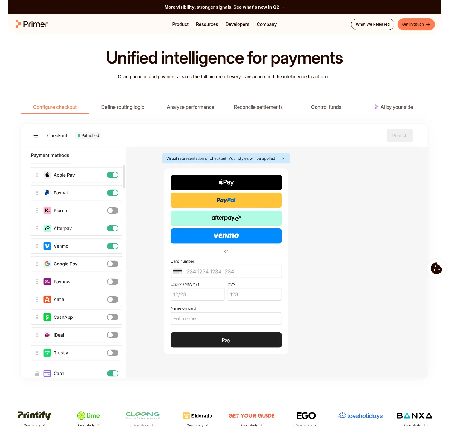 primer.io — a measured funnel