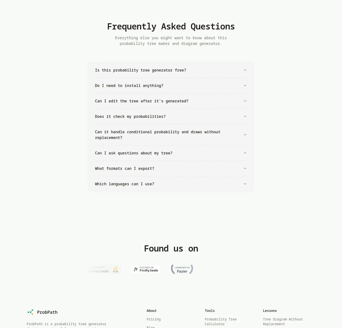 probpath.com — FAQ