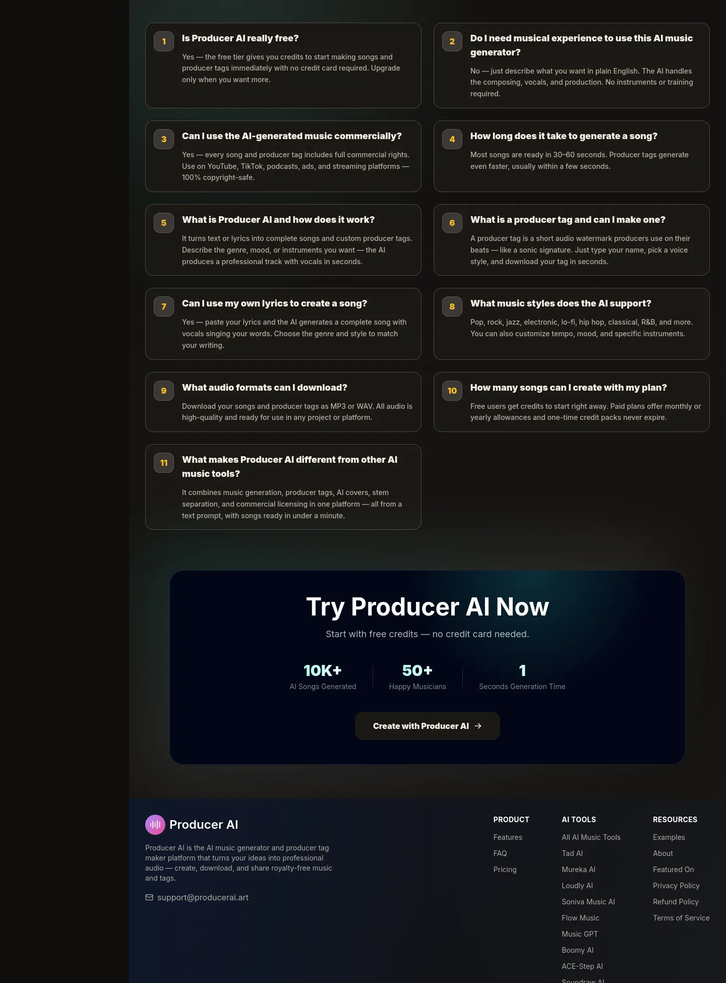 producerai.art — FAQ