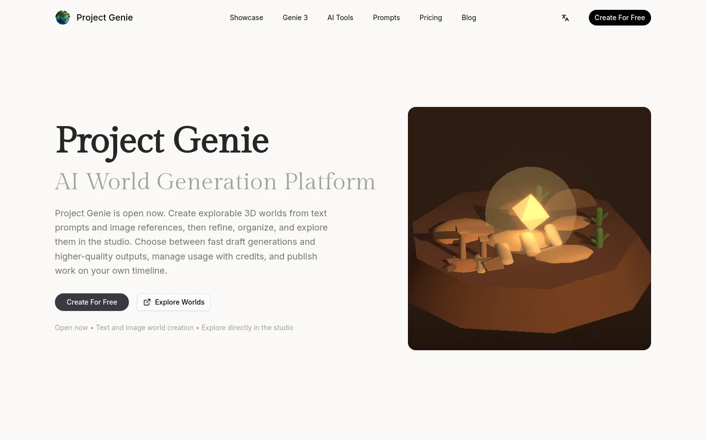 project-genie.ai — Hero