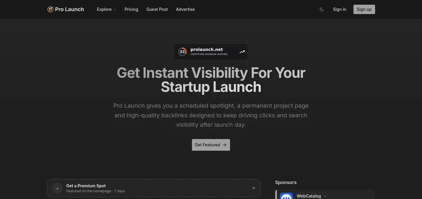 prolaunch.net — a measured funnel