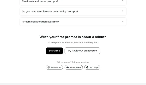 No credit card element from promptbuilder.cc