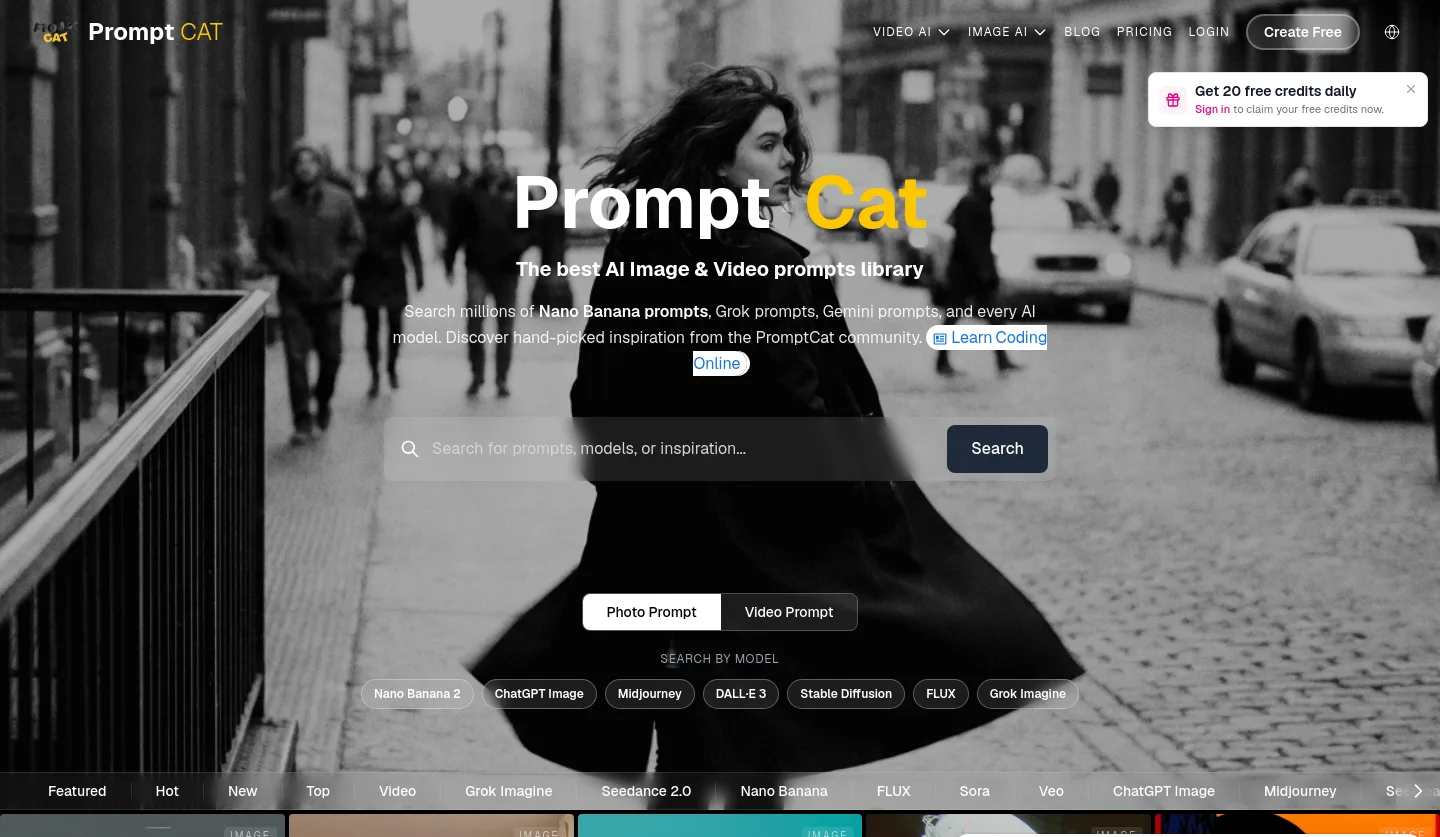 promptcat.io — Hero