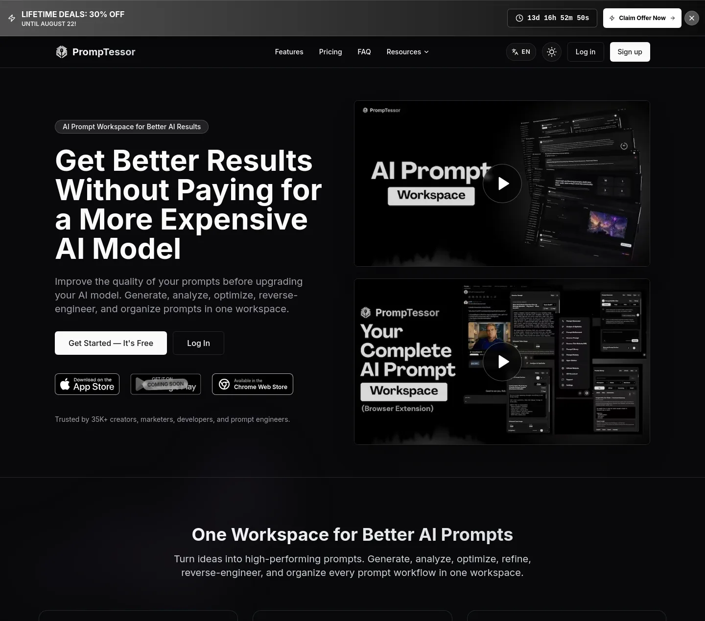 promptessor.com — a measured funnel