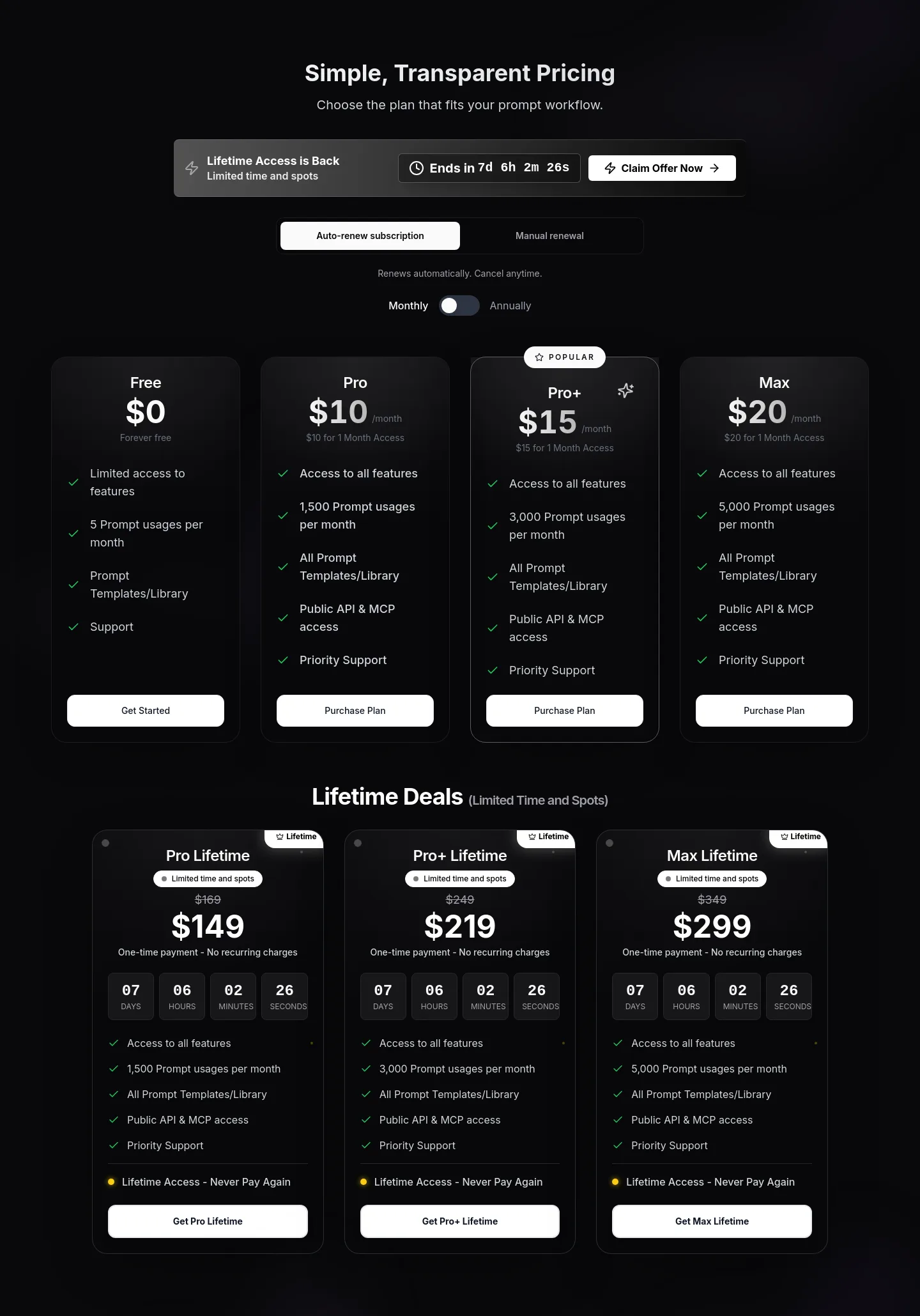 promptessor.com — Pricing