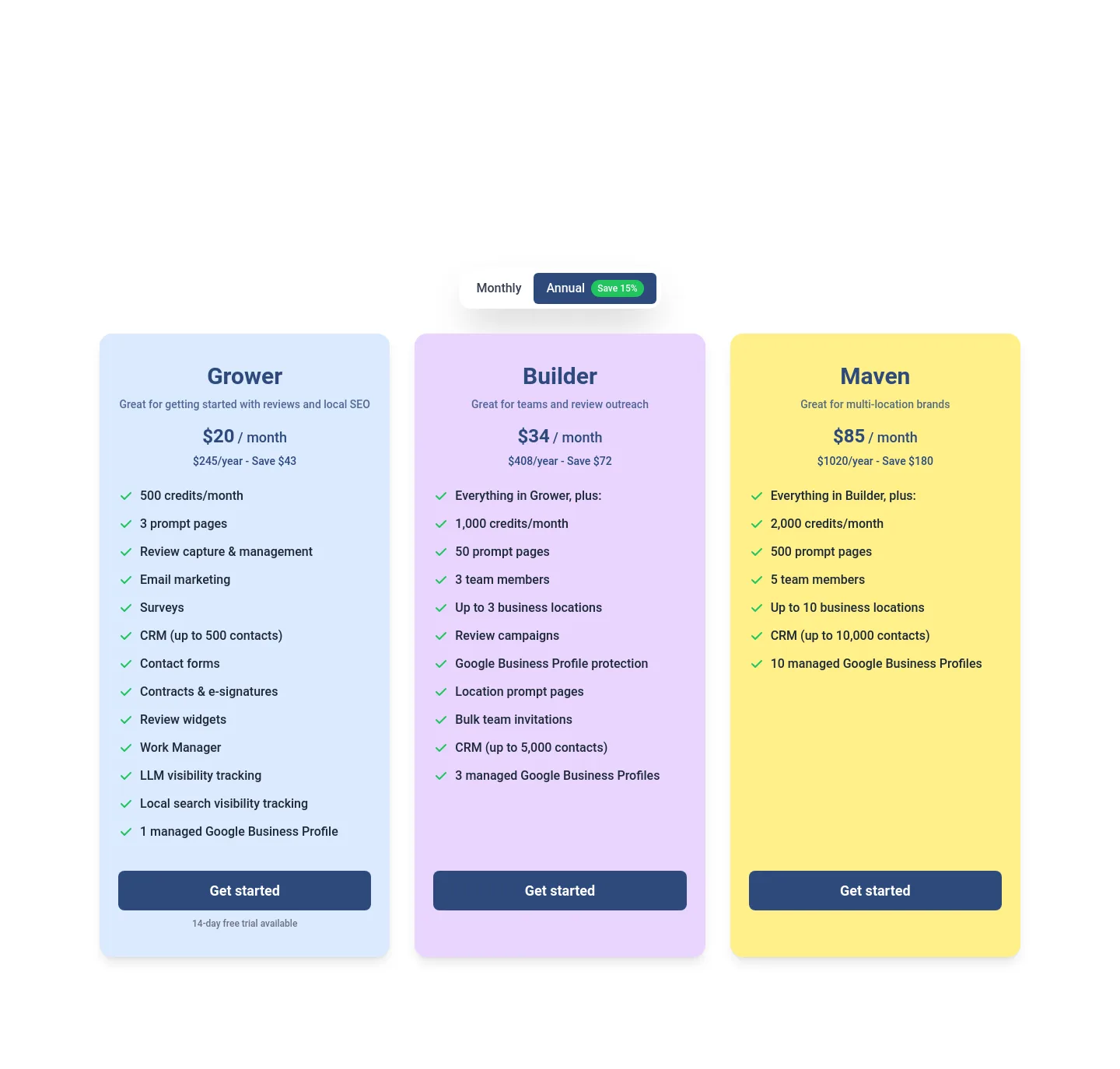 promptreviews.app — Pricing