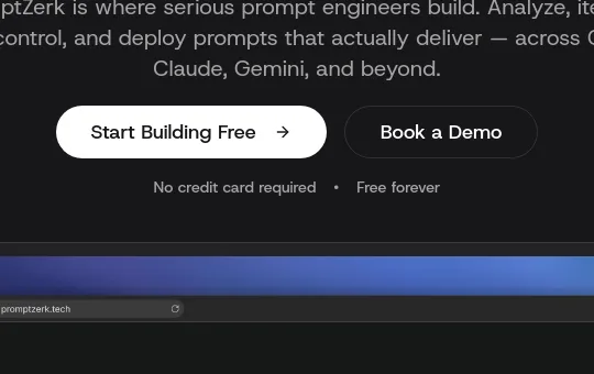 No credit card element from promptzerk.tech