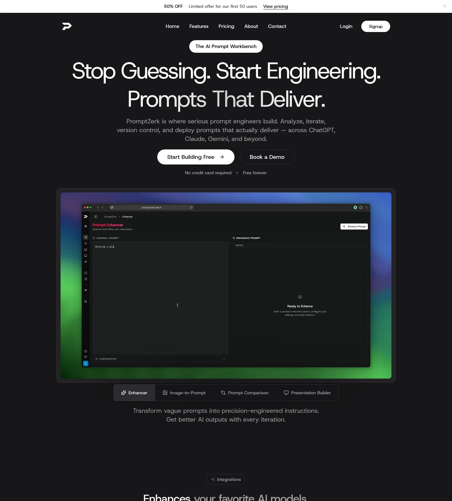 promptzerk.tech — a measured funnel