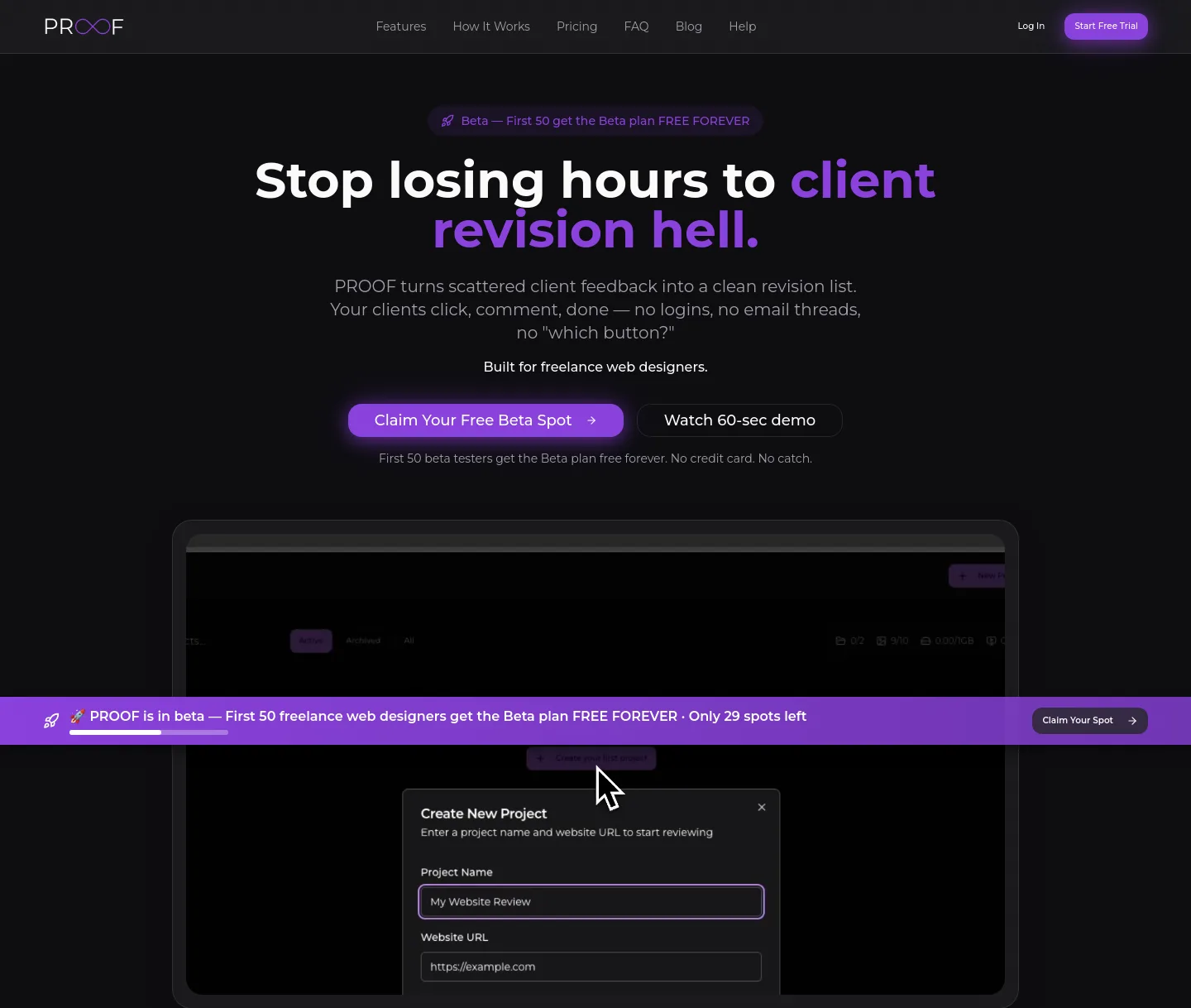 proofapp.io — a measured funnel