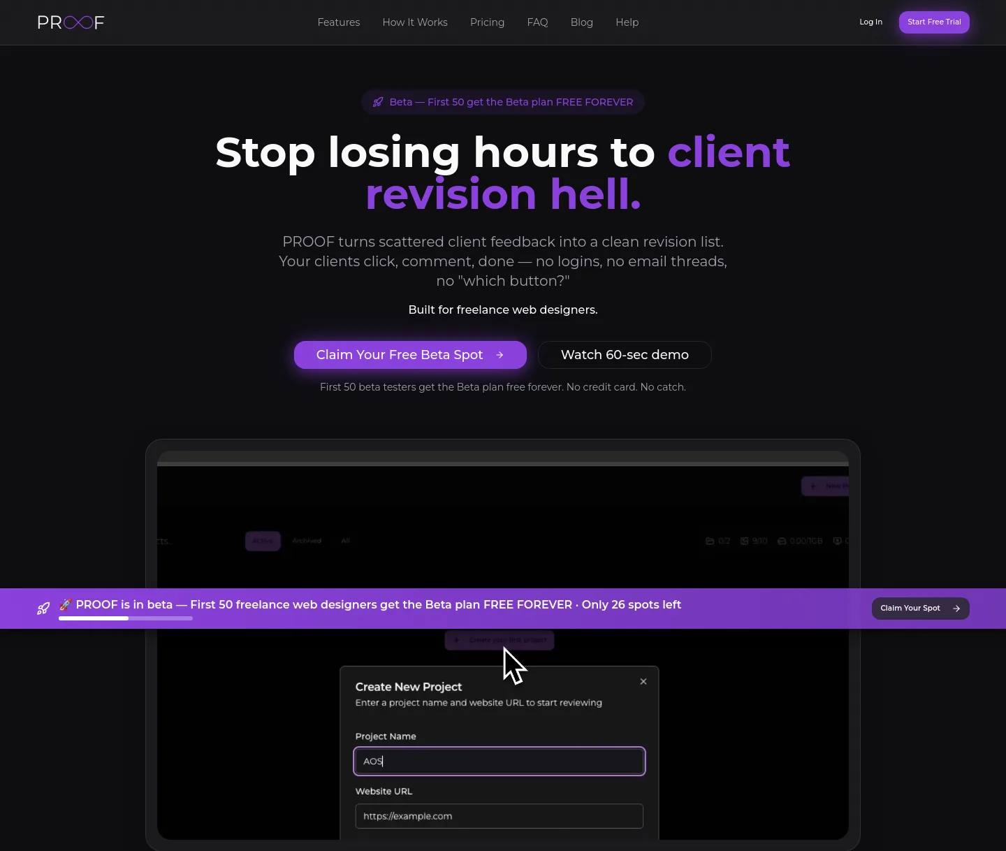 proofapp.io — a measured funnel