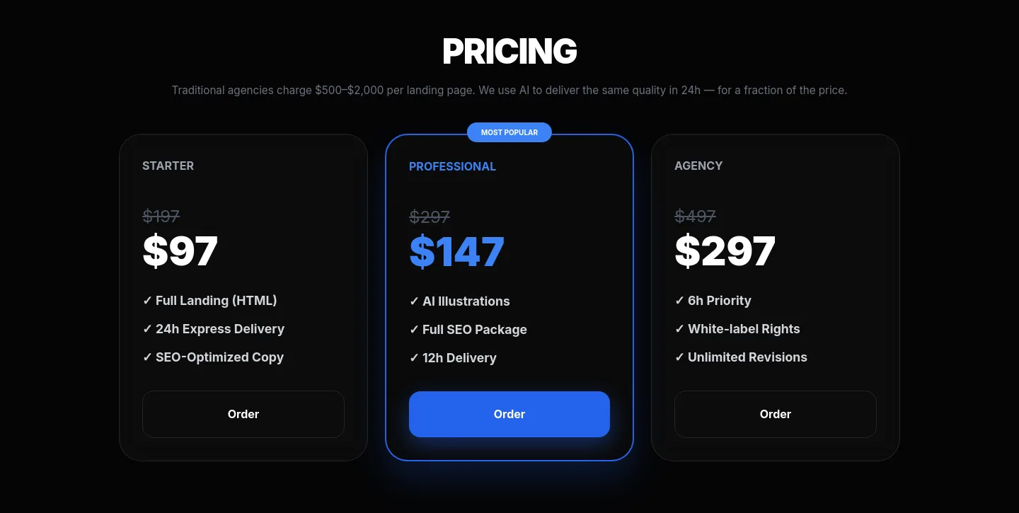 prop24ai.com — a real Pricing section