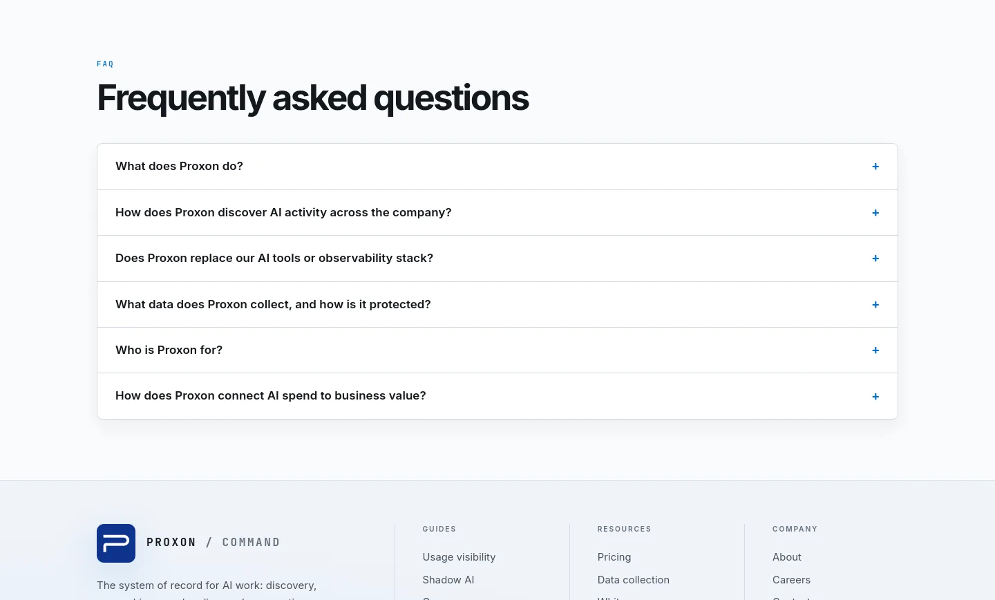 proxon.ai — FAQ