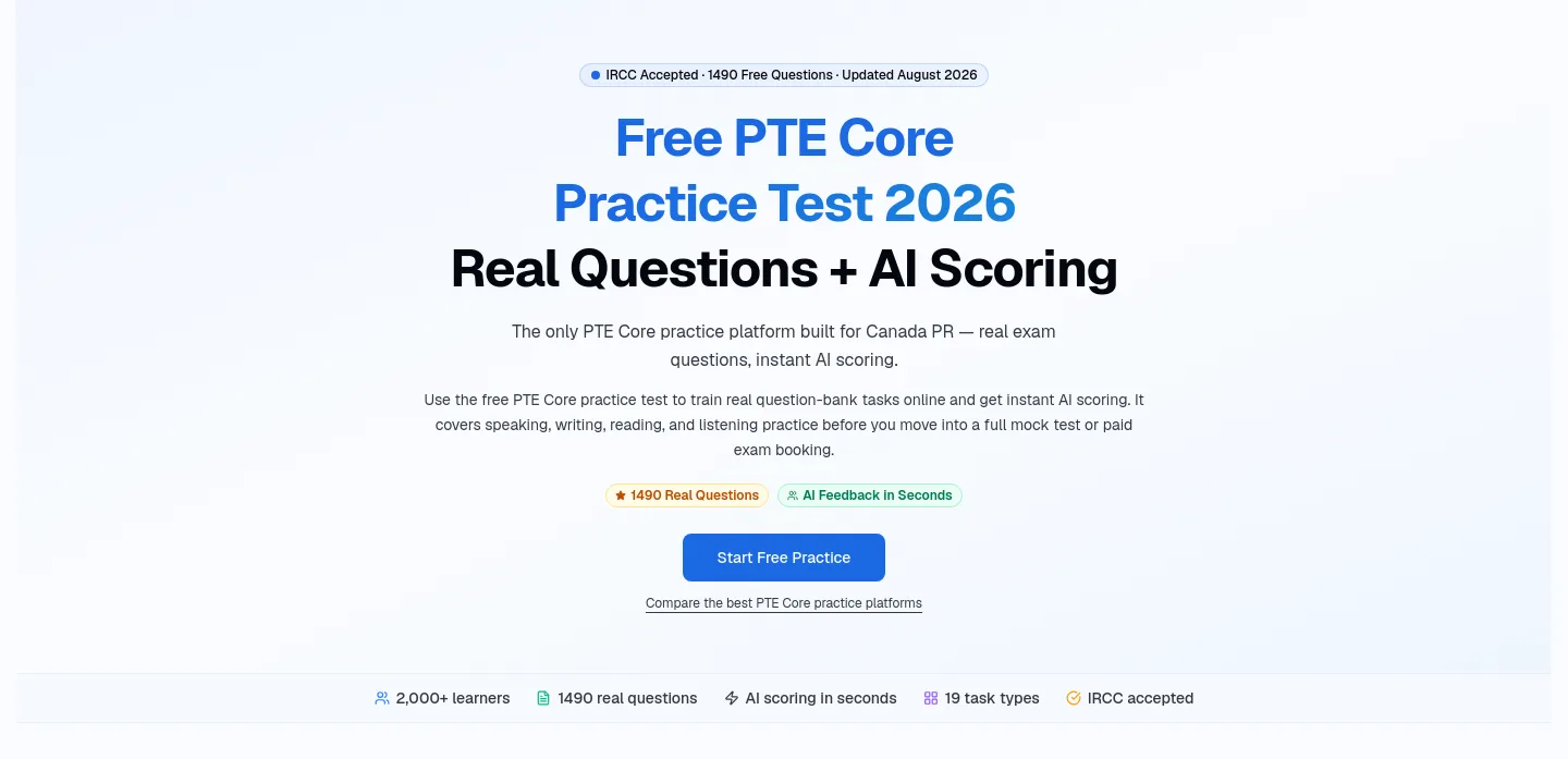 ptecorepractice.com Hero section