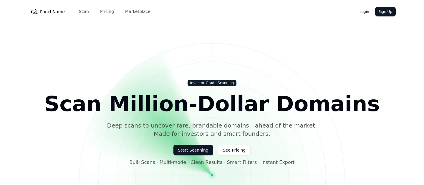 punchname.com — a measured funnel