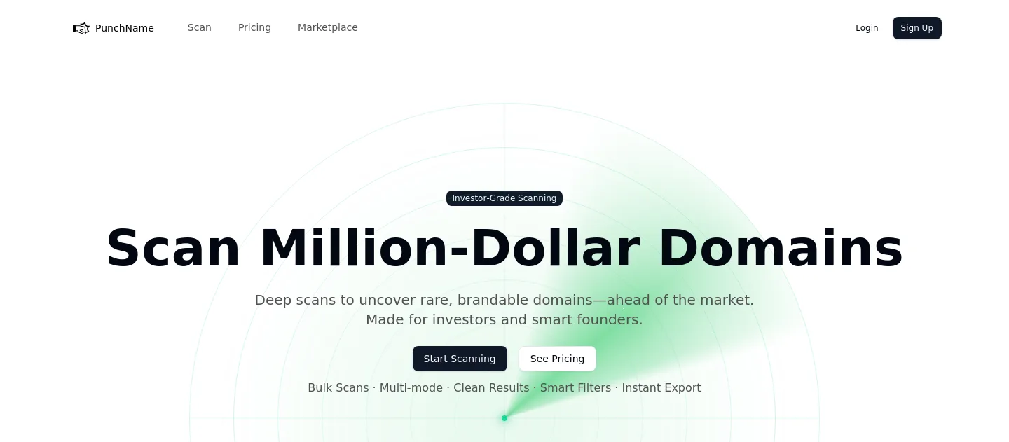 punchname.com — a measured funnel