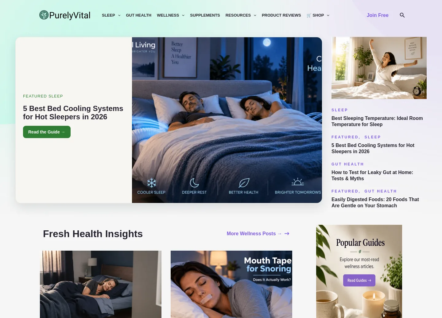 purelyvitalliving.com — a measured funnel