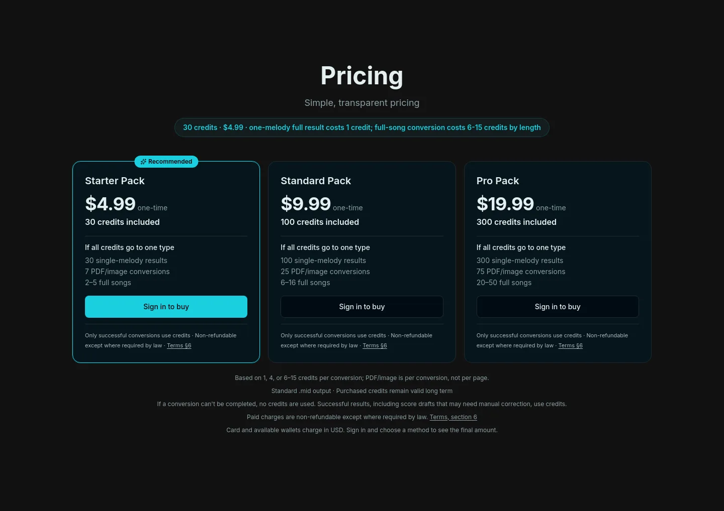 puremidi.com — Pricing