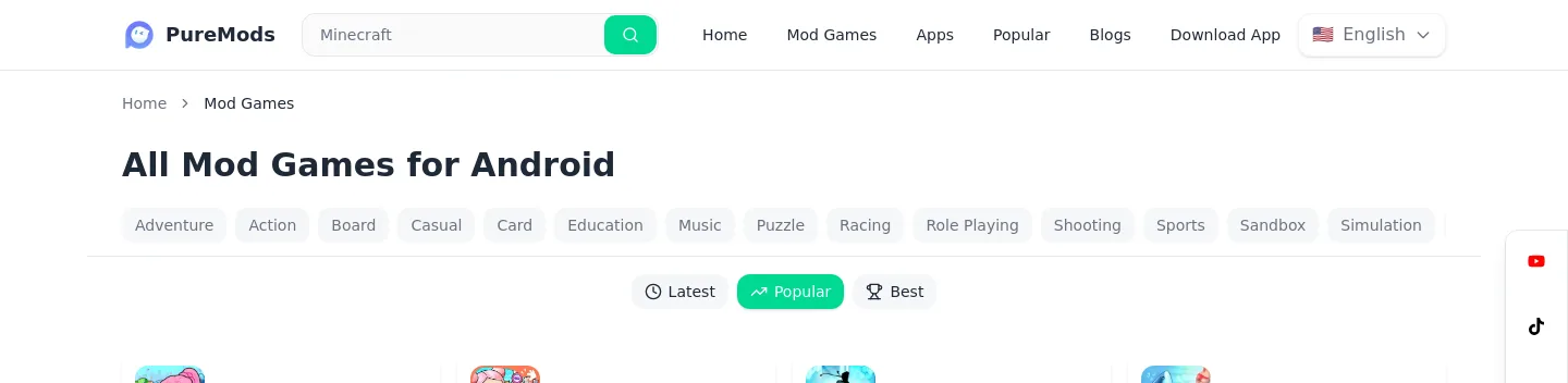 puremods.net — a measured funnel