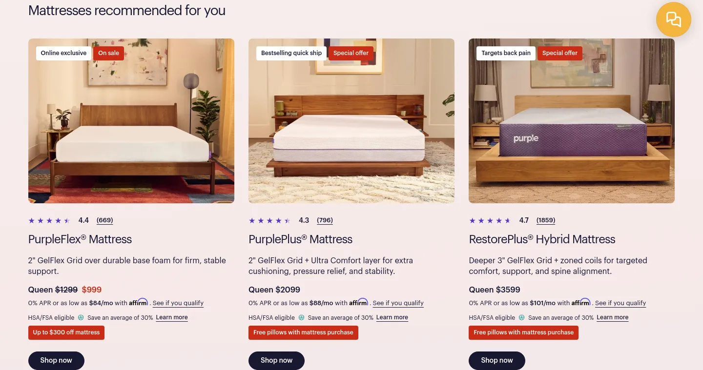 purple.com — Pricing