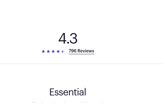 Rating element from purple.com