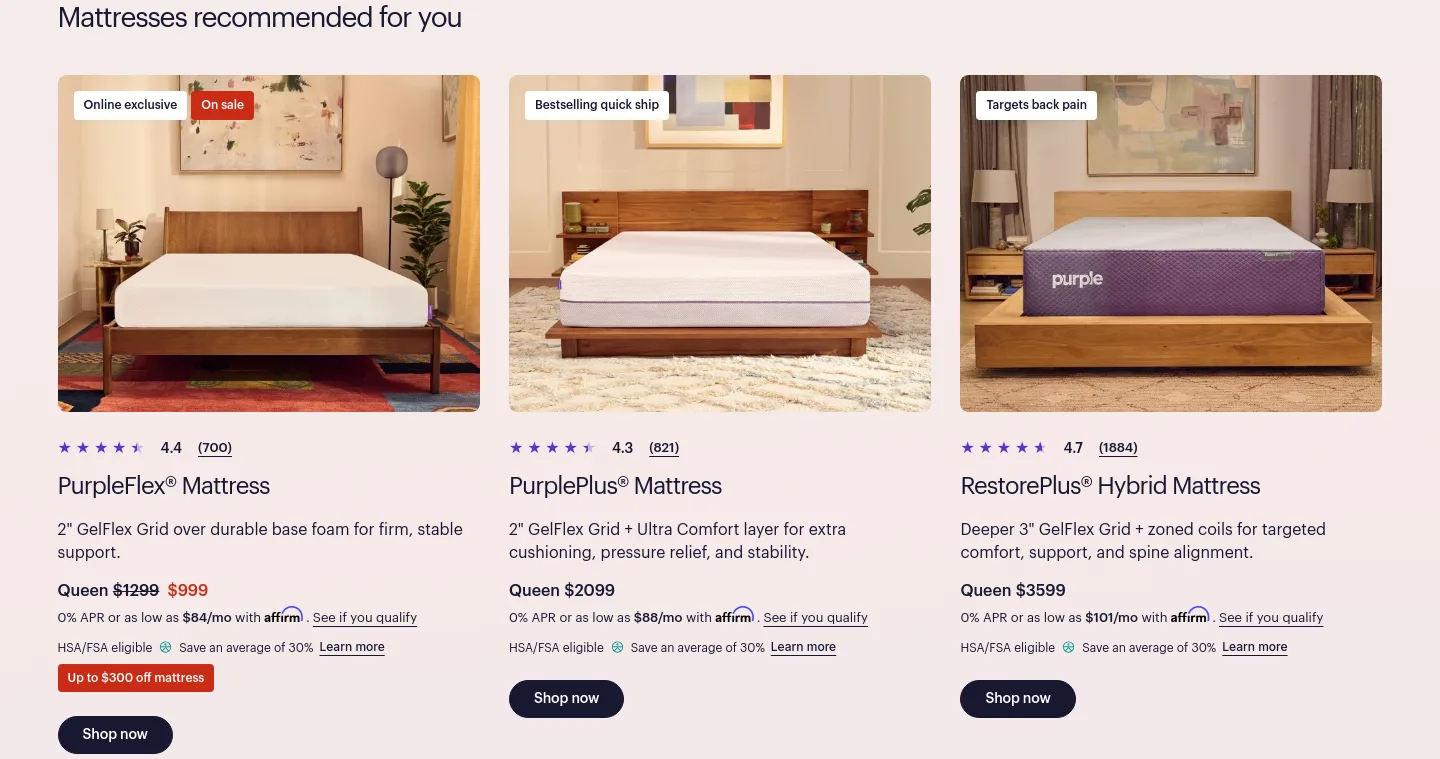 purple.com — Pricing