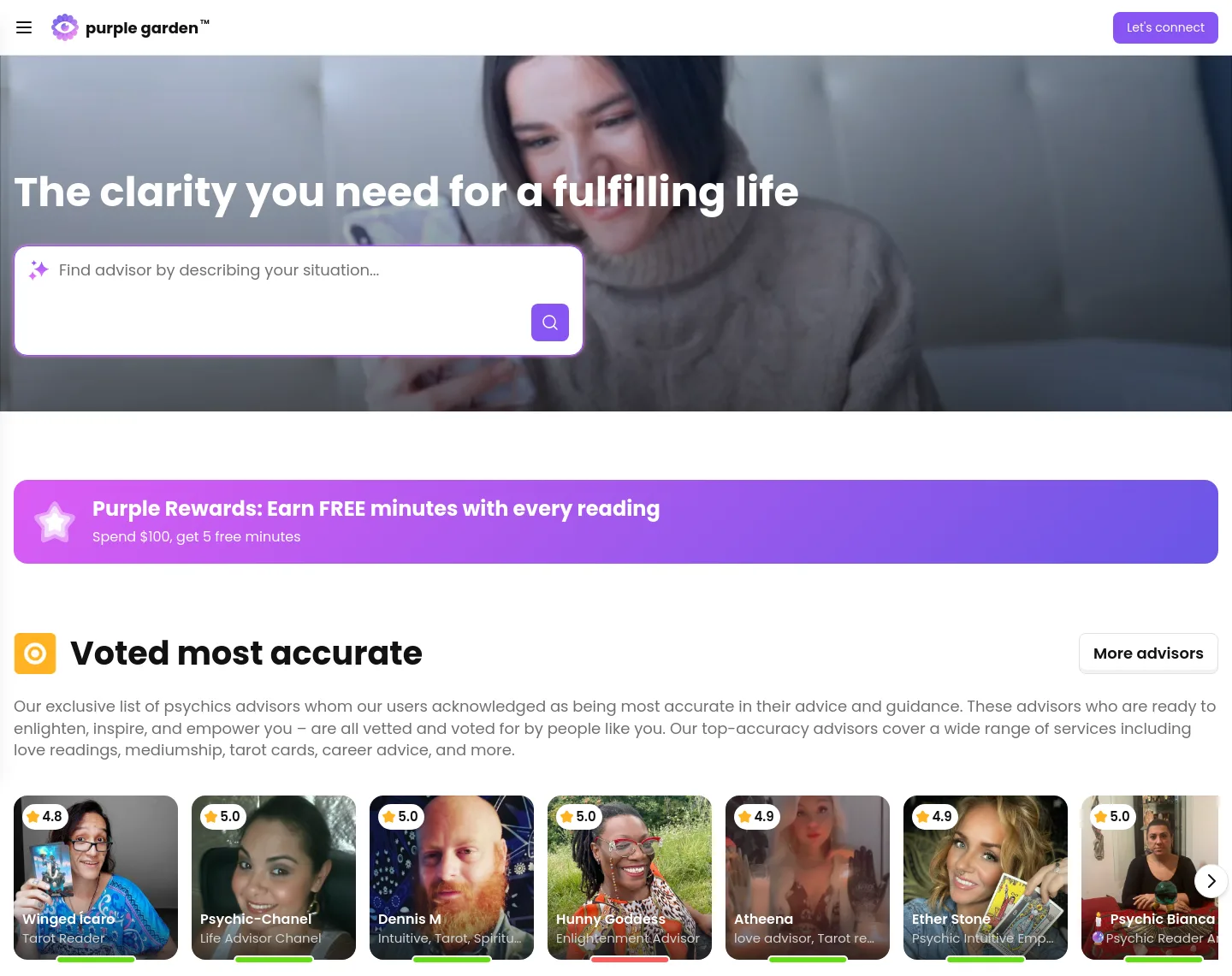 purplegarden.co — a measured funnel