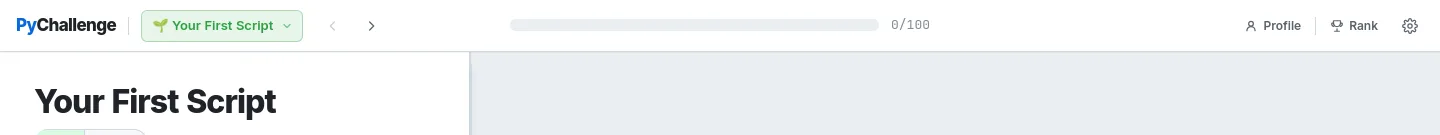 pychallenge.com — a measured funnel