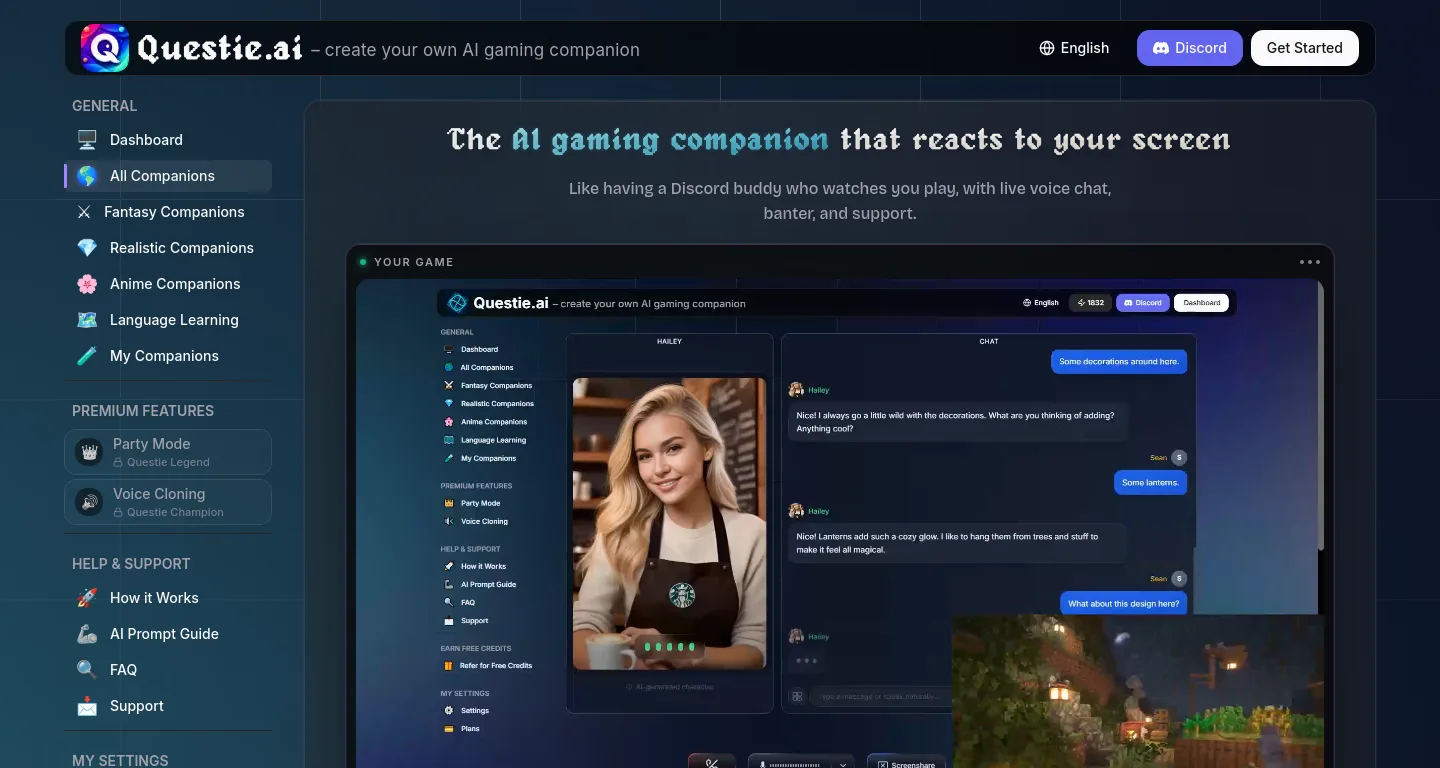 questie.ai — a measured funnel