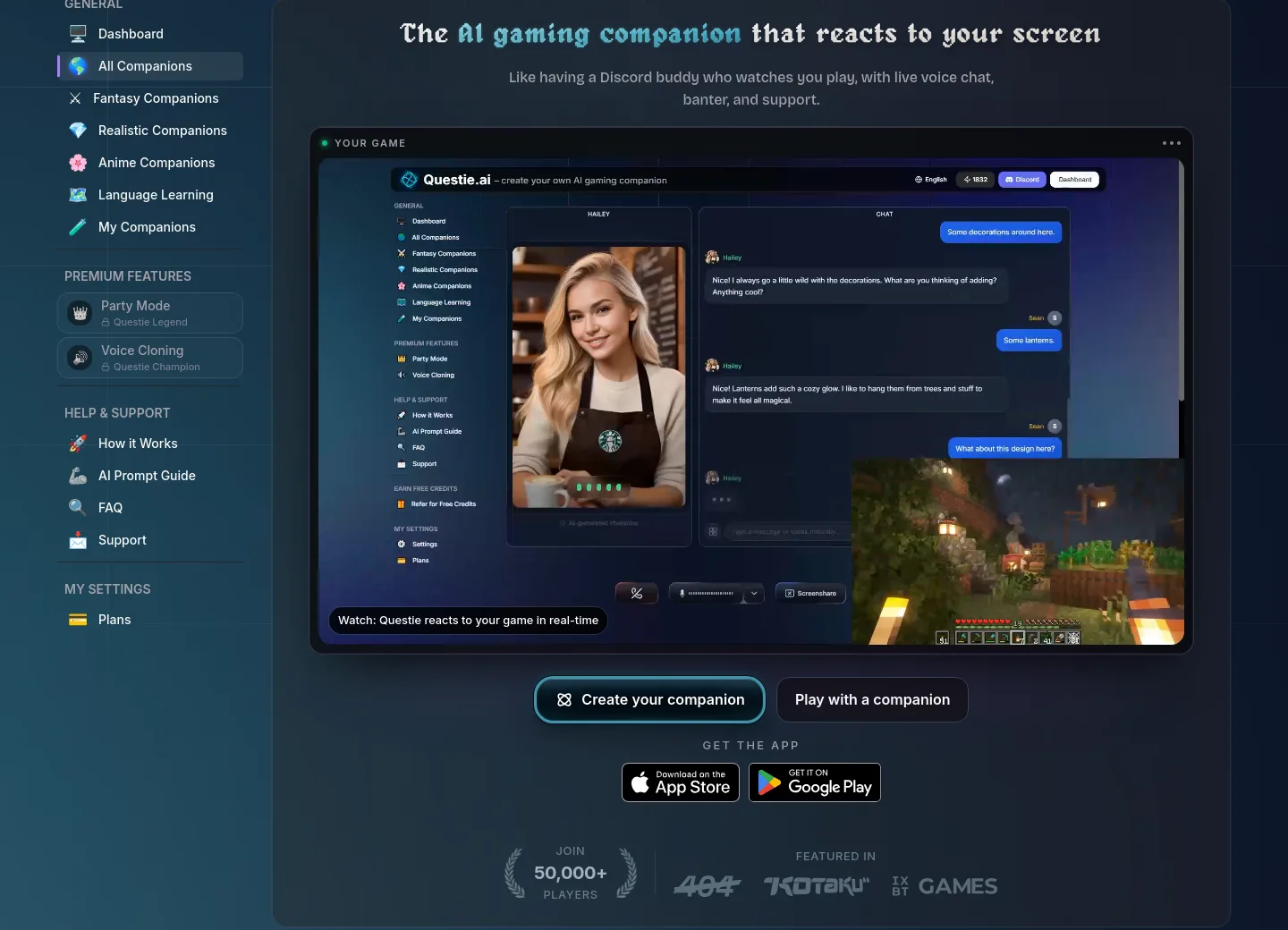 questie.ai — Hero