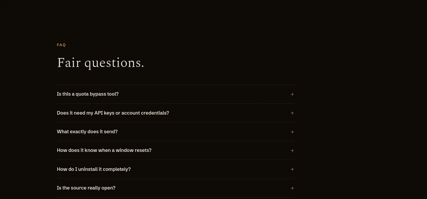 quotawake.com — a real FAQ section