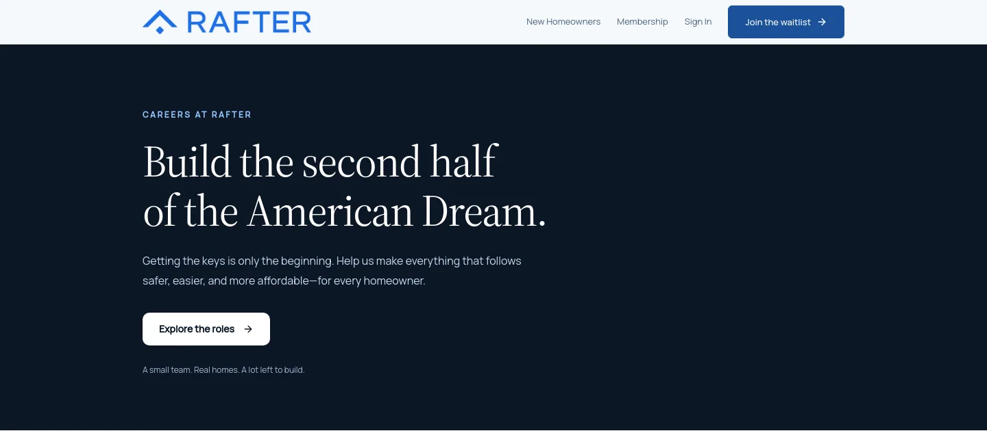 rafterhome.com — Hero