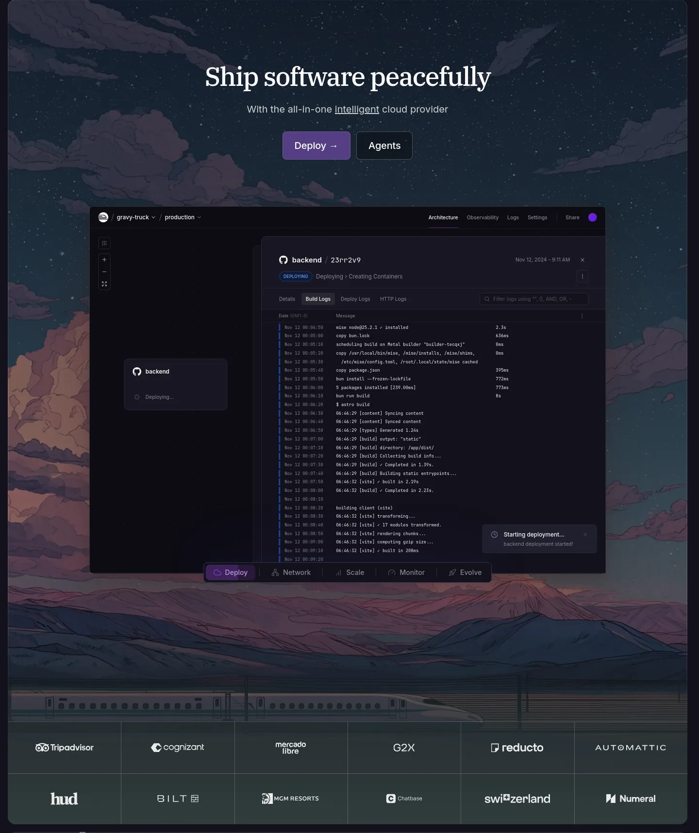 railway.com Hero section
