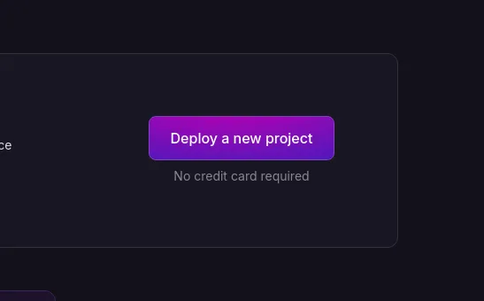 No credit card element from railway.com