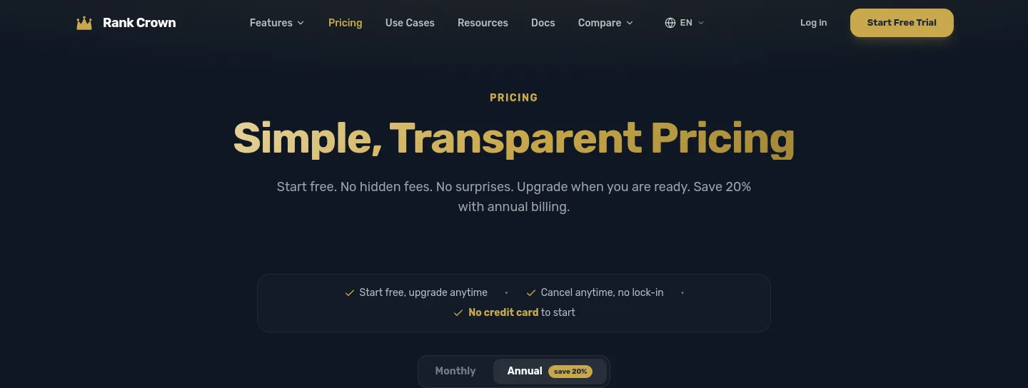 rankcrown.com — a real Hero section