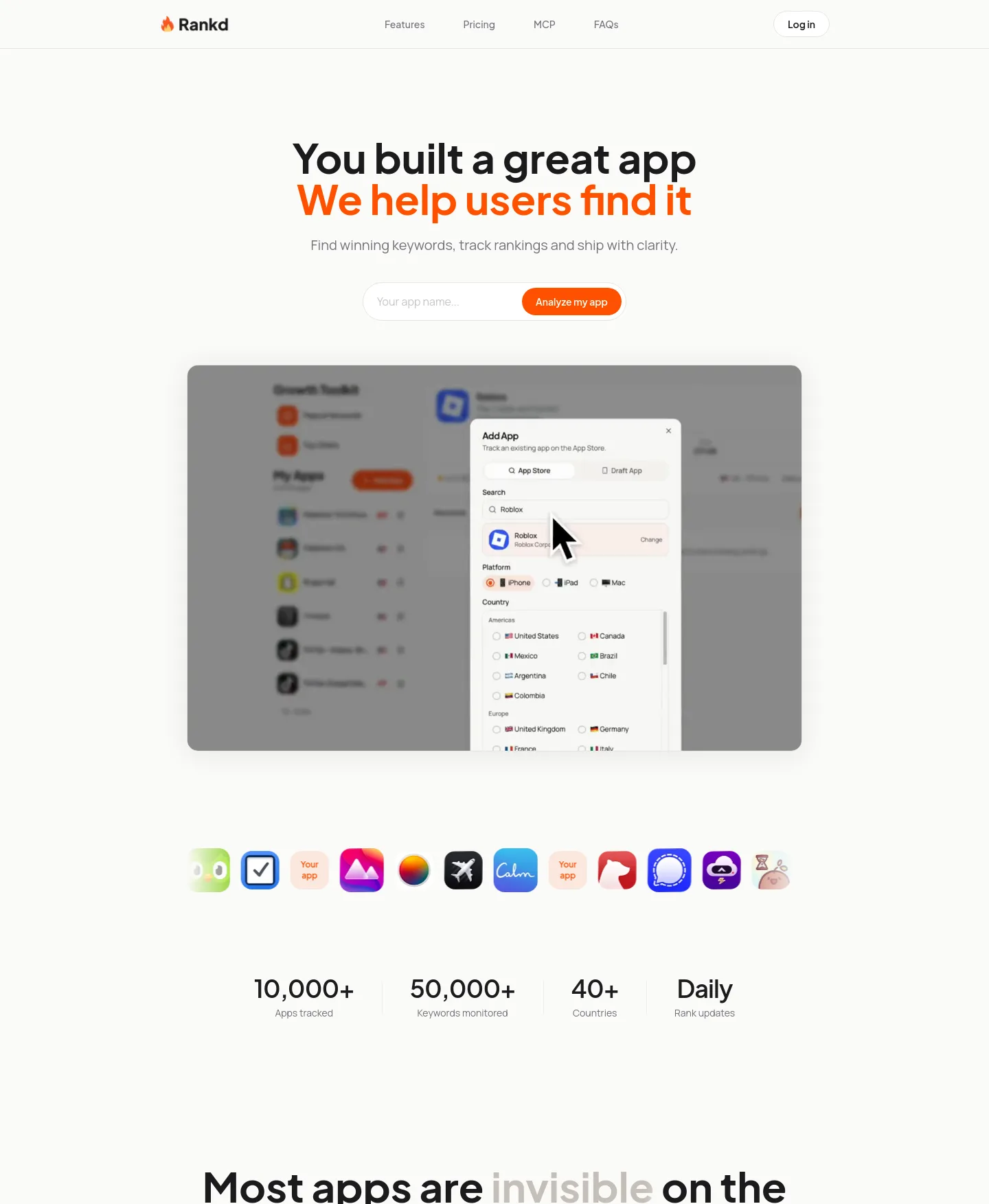 rankd.dev — a measured funnel