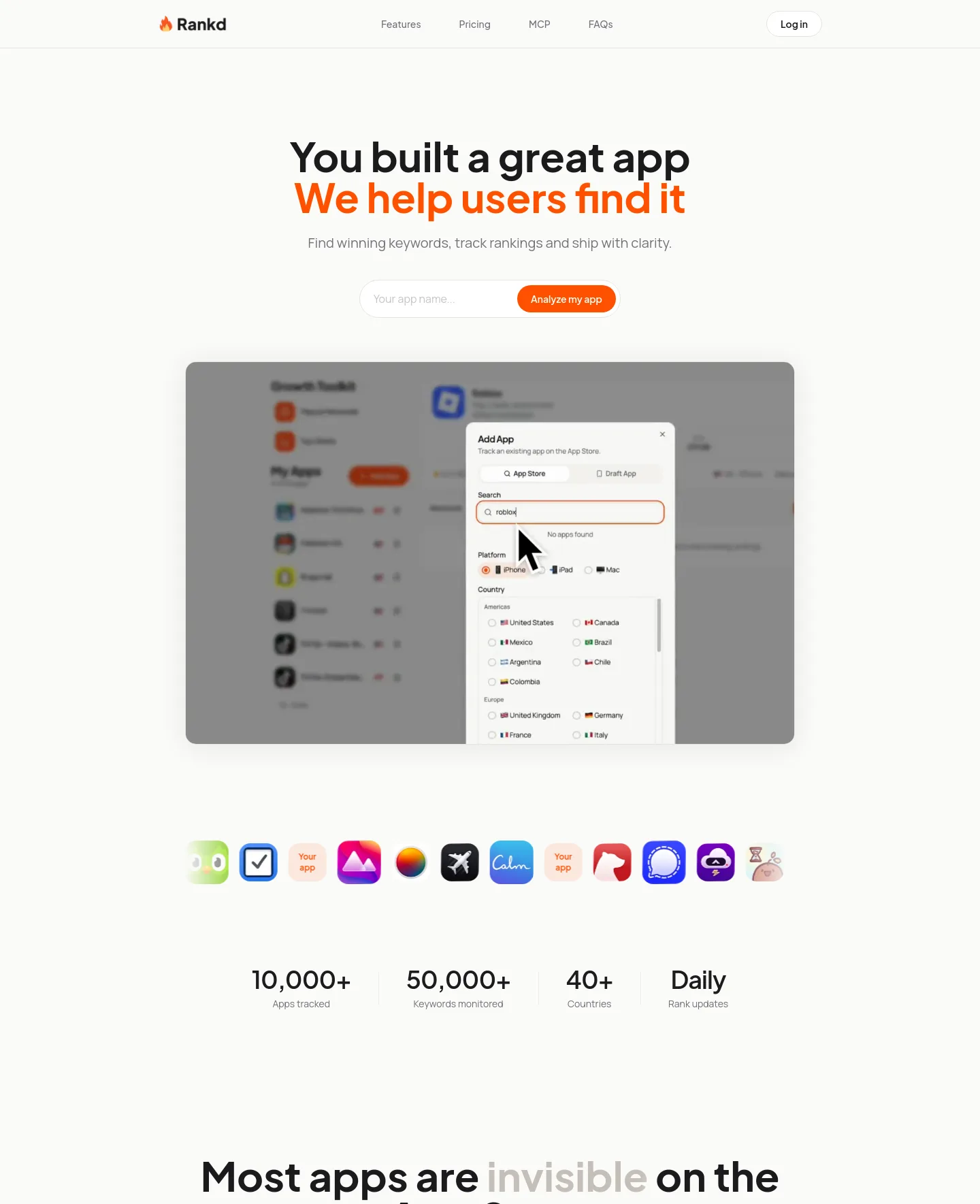 rankd.dev — a measured funnel