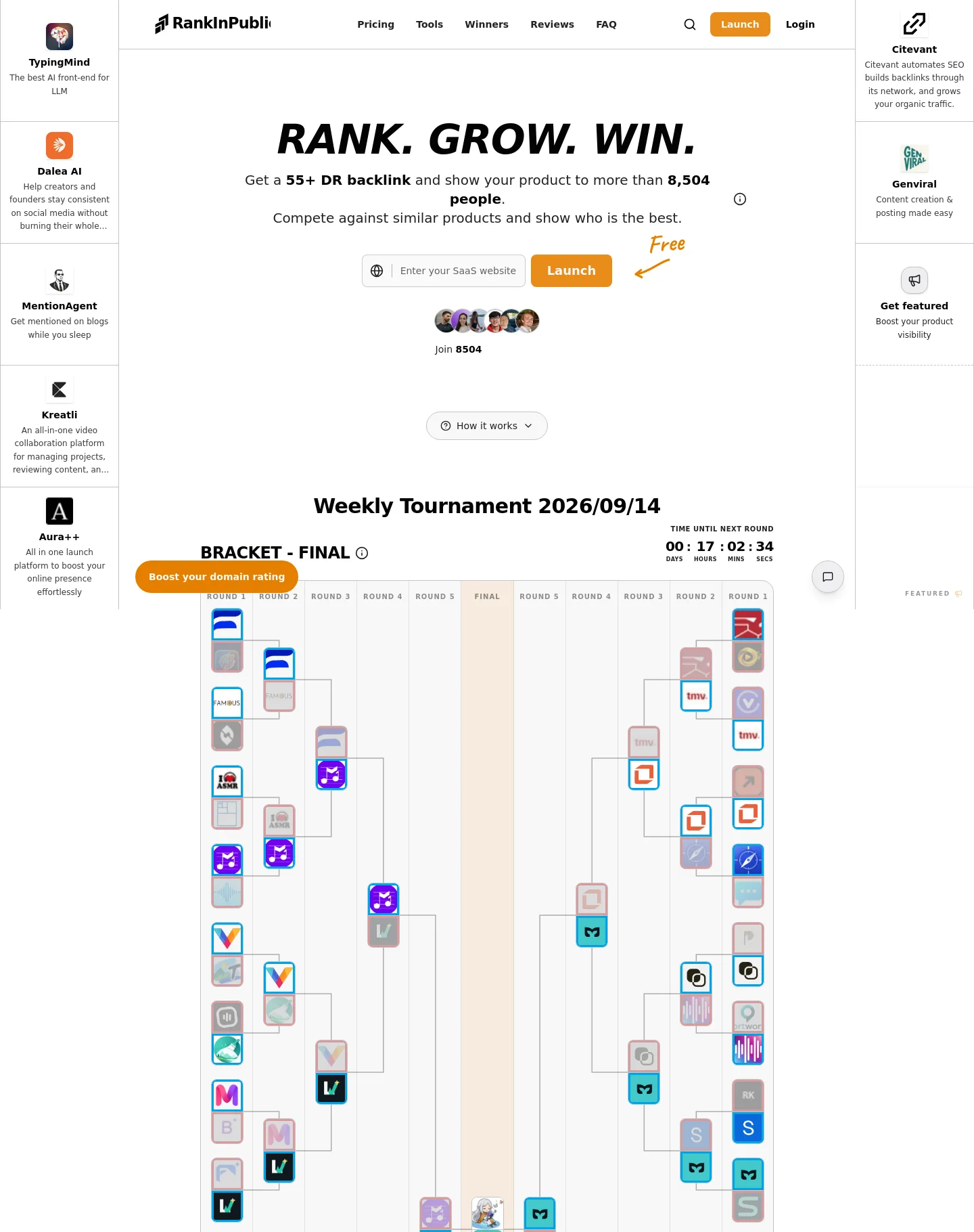 rankinpublic.xyz — a measured funnel