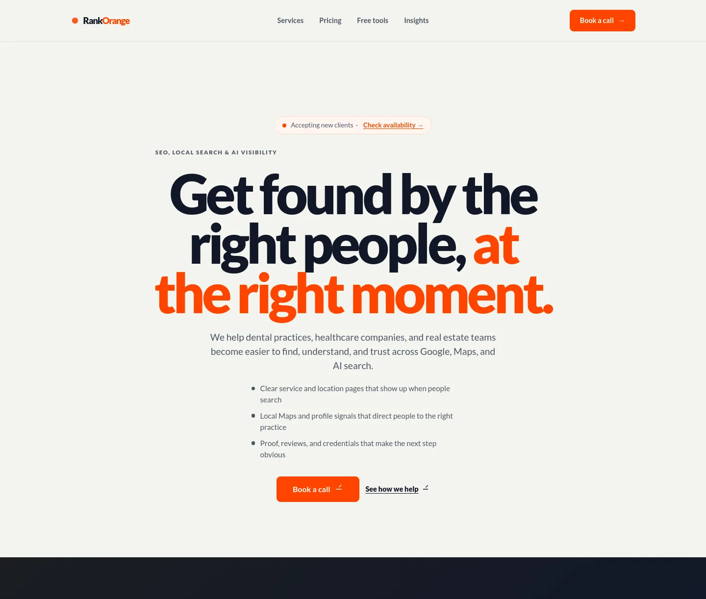 rankorange.com — a measured funnel