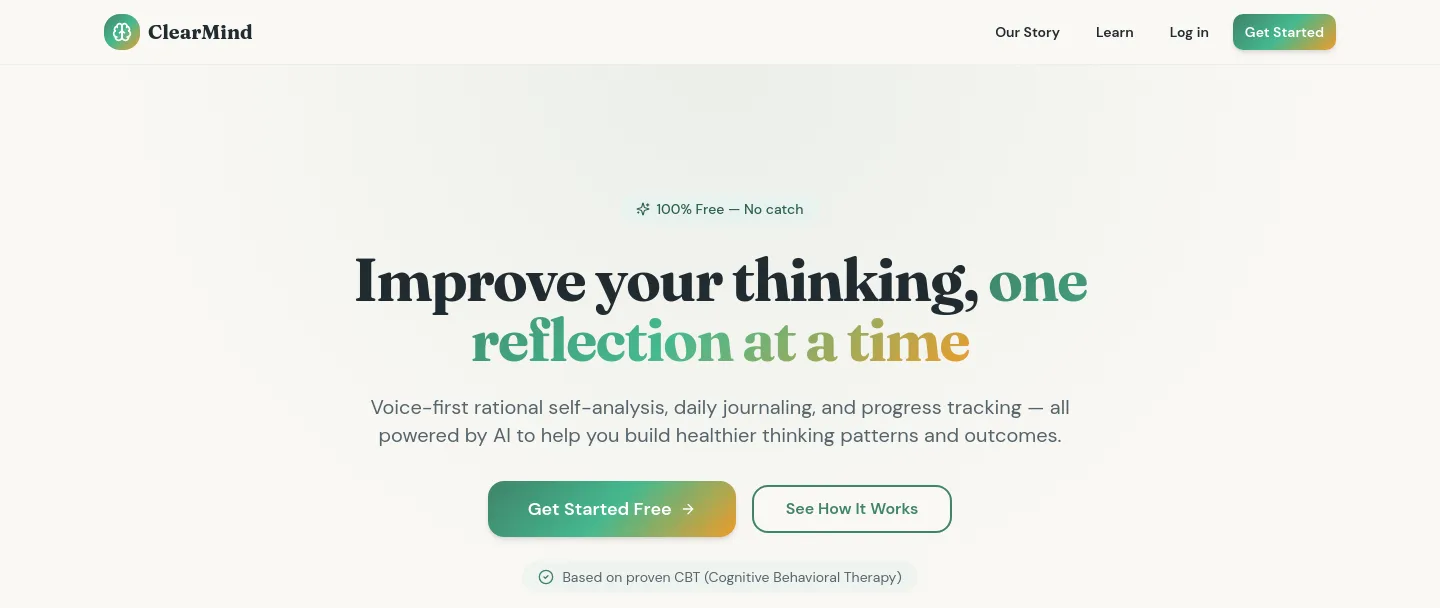 rationalselfanalysis.com — a measured funnel