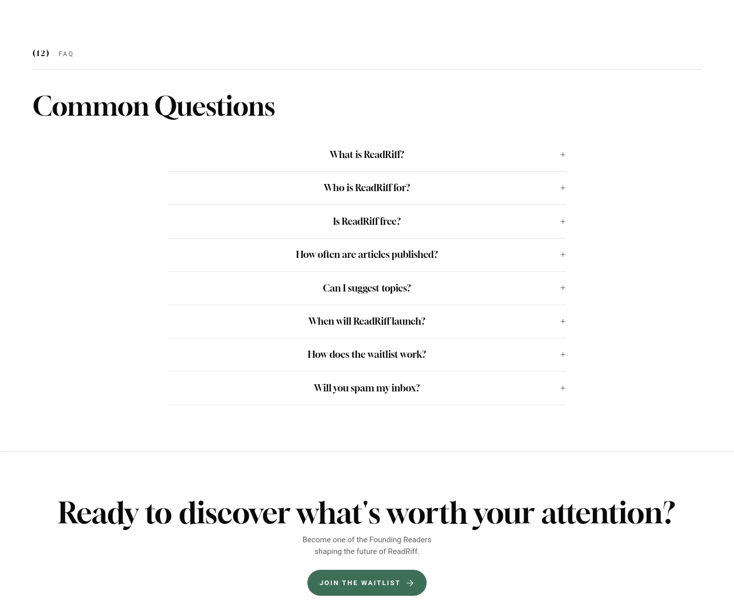 readriff.com — FAQ