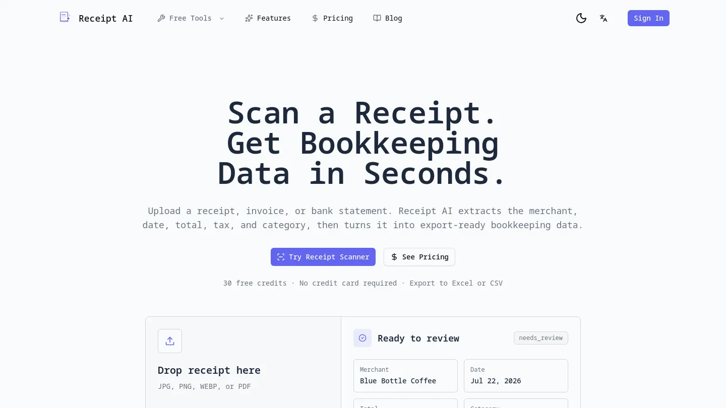 receipt-ai.org — a measured funnel