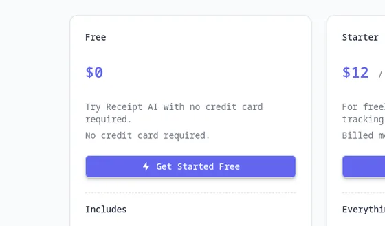 No credit card element from receipt-ai.org
