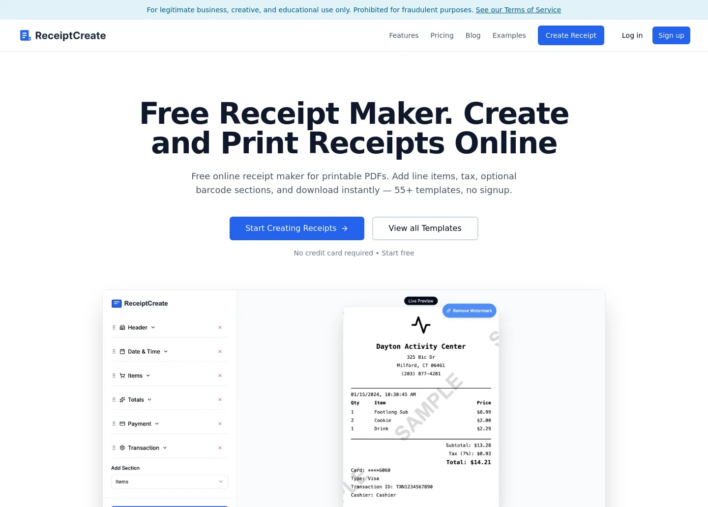 receiptcreate.com — The Objection-Handler