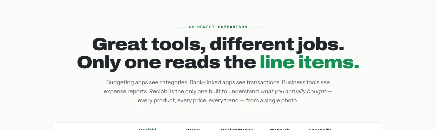 recibbi.site Hero section