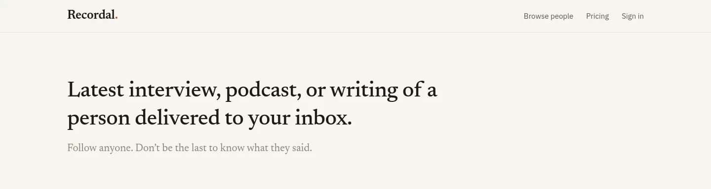 recordal.app — a measured funnel