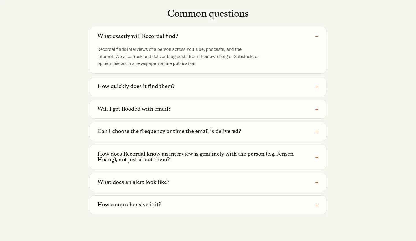 recordal.app — FAQ
