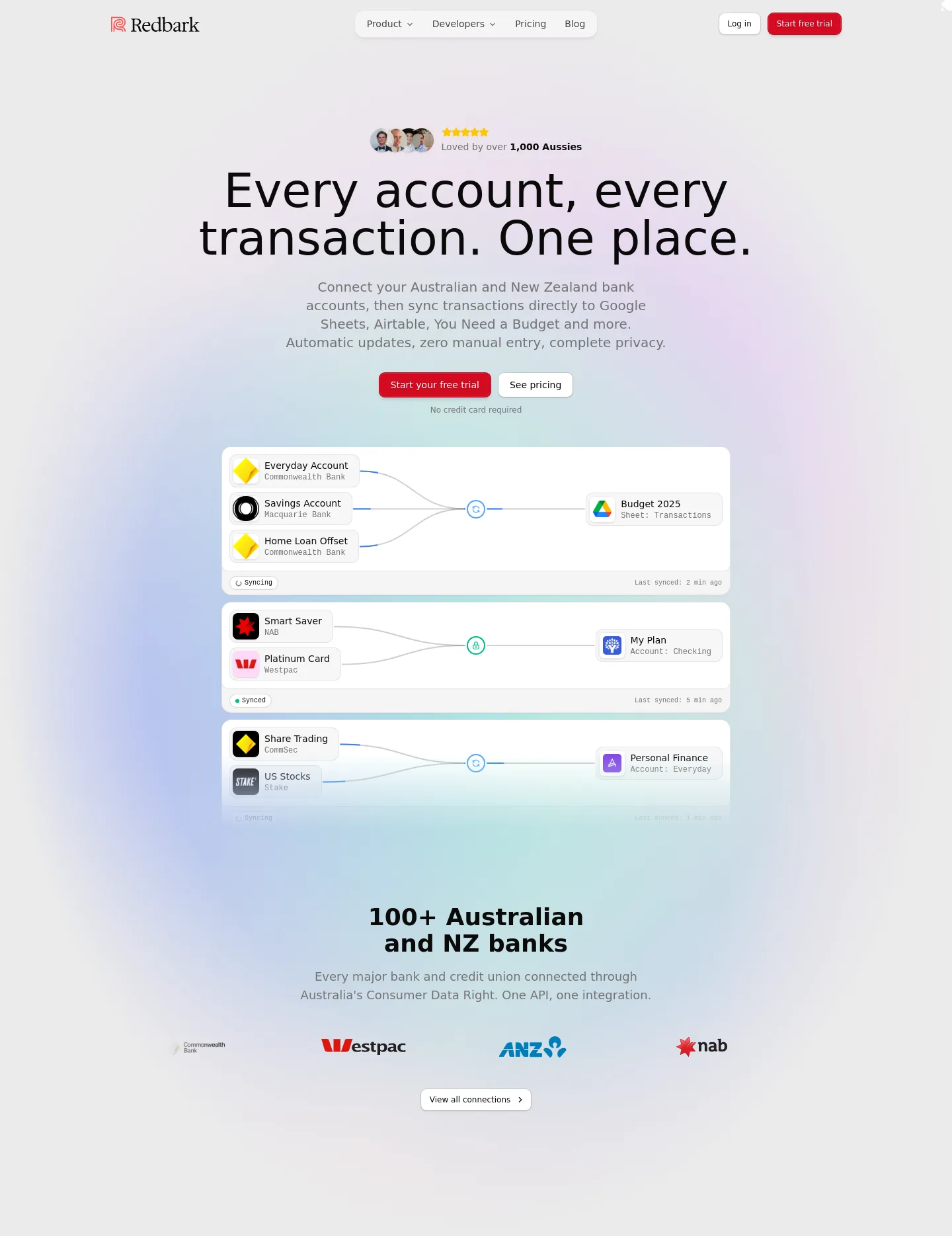 redbark.co Hero section