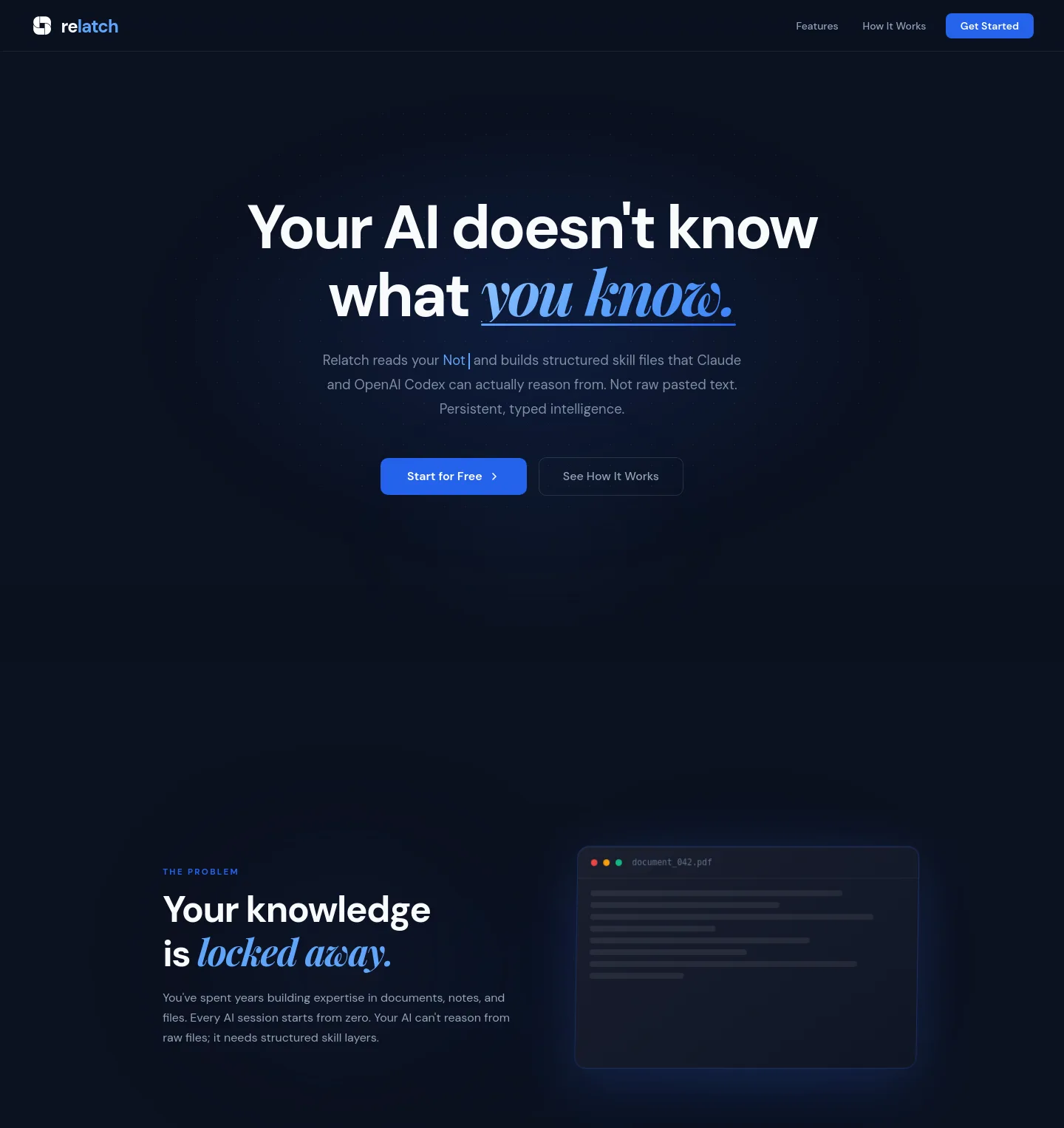 relatch.online — a measured funnel